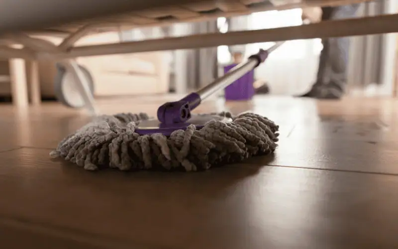 Professional spring cleaning service deep cleaning floors and baseboards in Sacramento