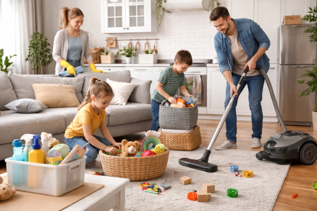 best cleaning schedule busy Sacramento household