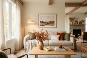 A sunlit Sacramento living room ready for Fall