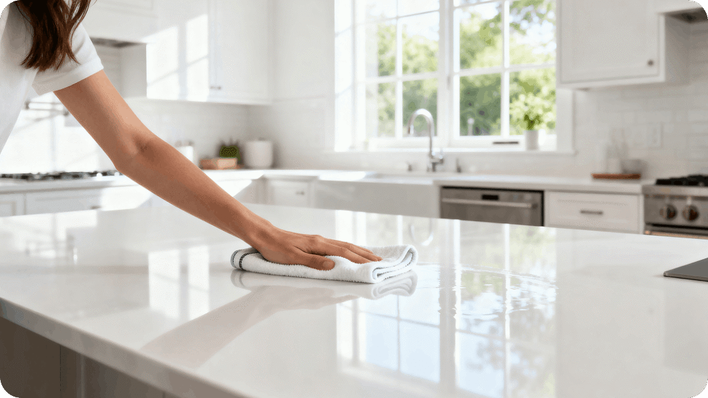 kitchen cleaning before holiday guests arrive